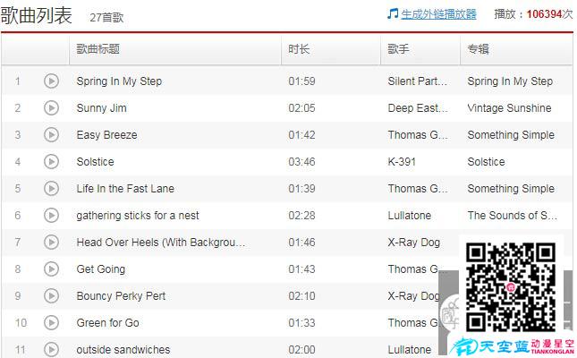 蝦米MG動(dòng)畫背景音樂歌單