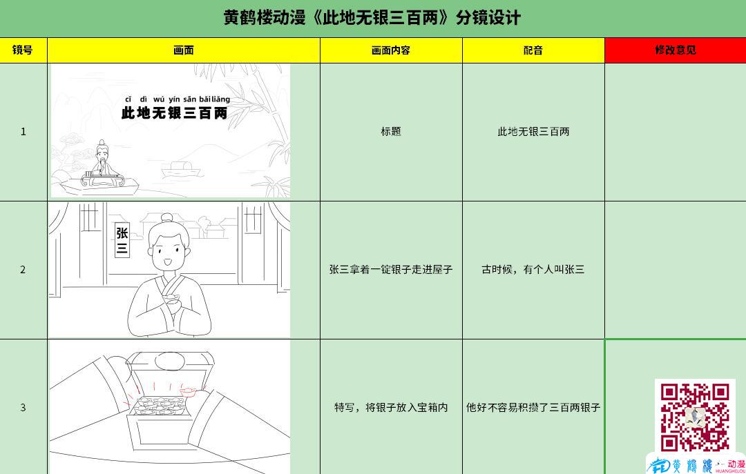 《此地?zé)o銀三百兩》動畫分鏡頭制作 《此地?zé)o銀三百兩》動畫分鏡頭制作