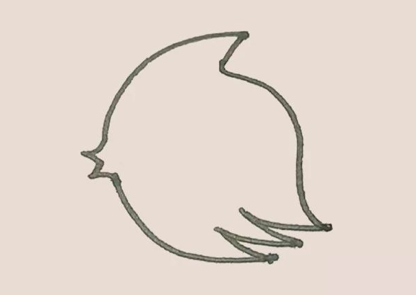 上面先畫下一小段斜線，再用曲線和下面連接起來。.png
