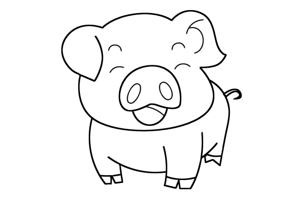 小豬簡(jiǎn)筆畫