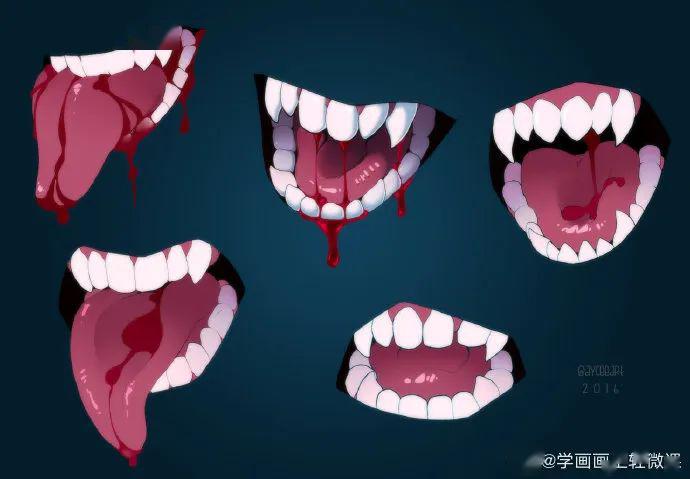 手繪動漫設(shè)計嘴巴、舌頭，畫法分享