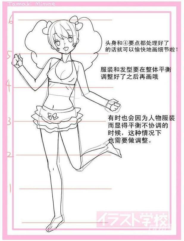 動(dòng)漫女生頭身比怎么畫？動(dòng)漫女生頭身比畫法教程六.jpg