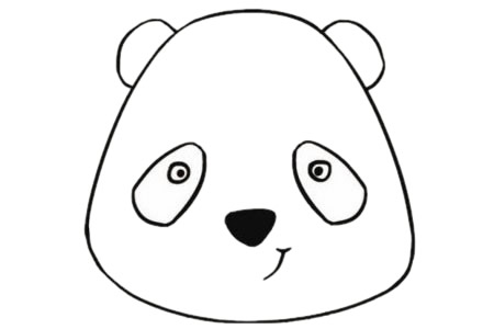 熊貓簡(jiǎn)筆畫圖片步驟三