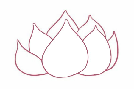 荷花簡(jiǎn)筆畫(huà)圖片步驟二