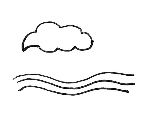 海浪簡(jiǎn)筆畫(huà)步驟教程
