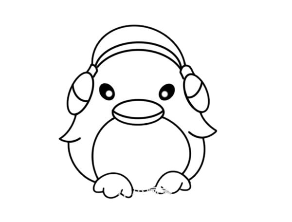 卡通企鵝簡(jiǎn)筆畫(huà)圖片