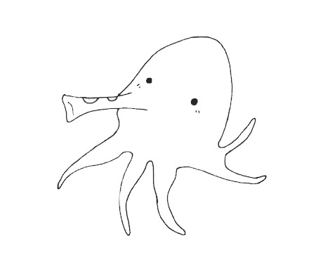 章魚簡筆畫圖片