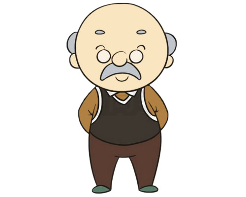 爺爺簡筆畫圖片