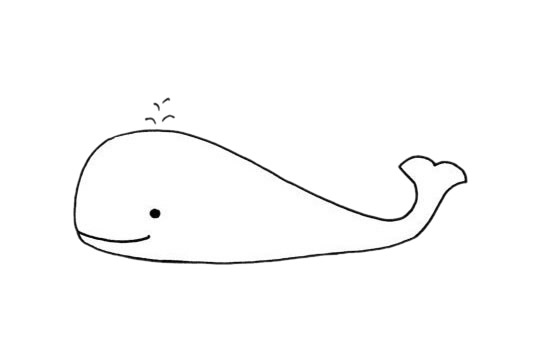 鯨魚(yú)簡(jiǎn)筆畫(huà)圖片