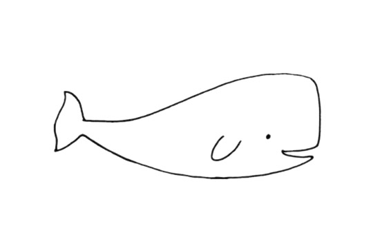 鯨魚(yú)簡(jiǎn)筆畫(huà)圖片