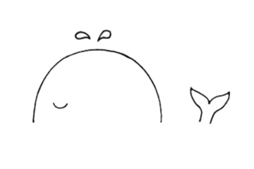 鯨魚(yú)簡(jiǎn)筆畫(huà)圖片