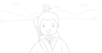 公明儀陶醉于這美麗的景色，他興致大發(fā).jpg