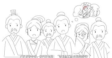 大家都很奇怪，便問張僧繇：“你怎么不給龍畫眼睛呢？”.jpg