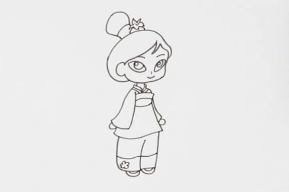 花木蘭 彩色花木蘭簡筆畫 怎么畫簡單又好看