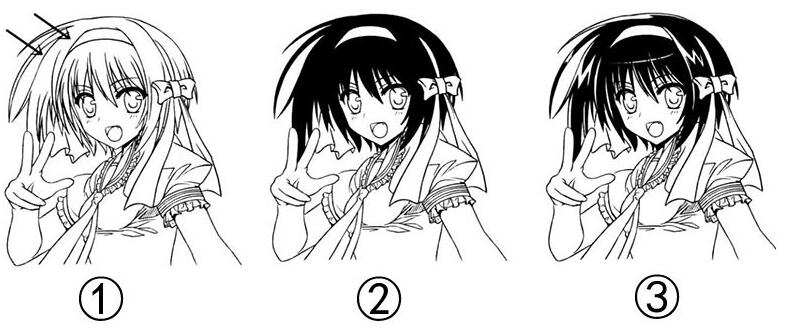 手繪美少女漫畫入門-頭發(fā)的光澤.jpg 手繪美少女漫畫入門-頭發(fā)的光澤.jpg