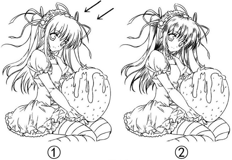 手繪美少女漫畫入門-頭發(fā)的光澤6.jpg 手繪美少女漫畫入門-頭發(fā)的光澤6.jpg