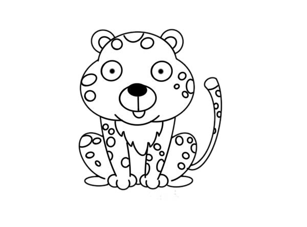 卡通獵豹 獵豹怎么畫簡筆畫簡單又可愛