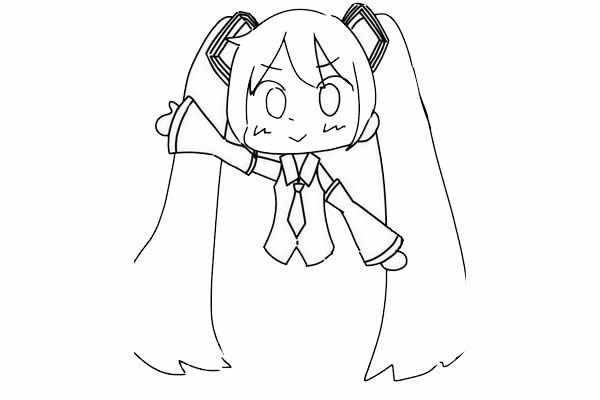 初音未來簡(jiǎn)筆畫q版怎么畫簡(jiǎn)單又漂亮