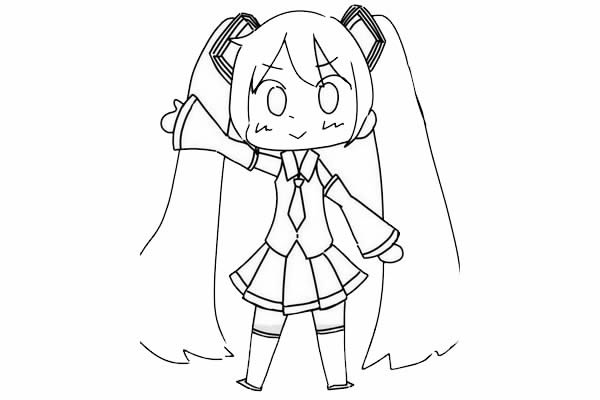 初音未來簡(jiǎn)筆畫q版怎么畫簡(jiǎn)單又漂亮
