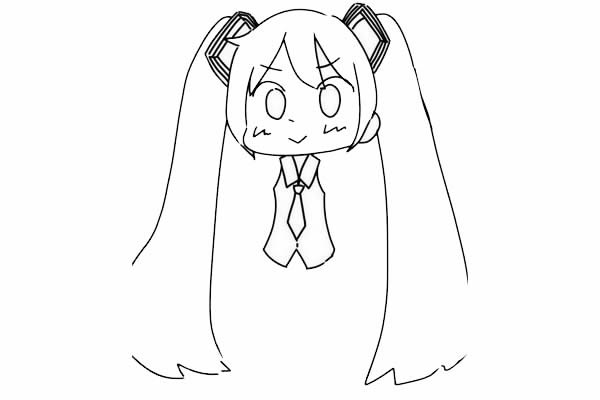 初音未來簡(jiǎn)筆畫q版怎么畫簡(jiǎn)單又漂亮