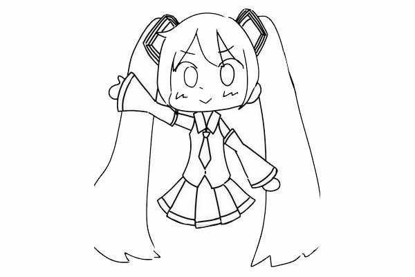 初音未來簡(jiǎn)筆畫q版怎么畫簡(jiǎn)單又漂亮