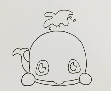 藍(lán)鯨怎么畫簡(jiǎn)單又可愛步驟圖-可愛藍(lán)鯨簡(jiǎn)筆畫圖片