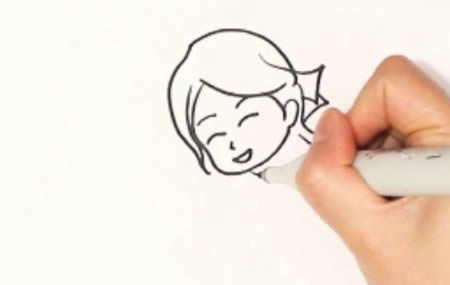 小女孩踢毽子簡(jiǎn)筆畫(huà)怎么畫(huà)