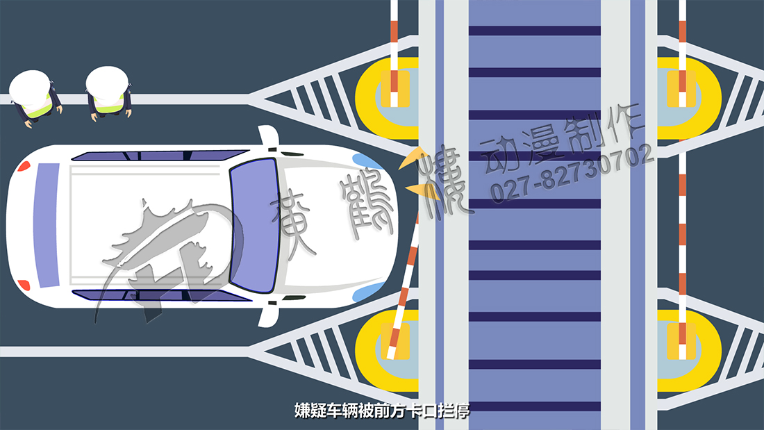 嫌疑車(chē)輛被前方卡口攔停.jpg