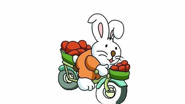 小白兔簡(jiǎn)筆畫(huà)簡(jiǎn)單又漂亮_騎自行車(chē)的卡通兔子簡(jiǎn)筆畫(huà)步驟圖