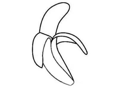 剝開(kāi)的香蕉怎么畫(huà)_剝開(kāi)的香蕉簡(jiǎn)筆畫(huà)步驟圖解