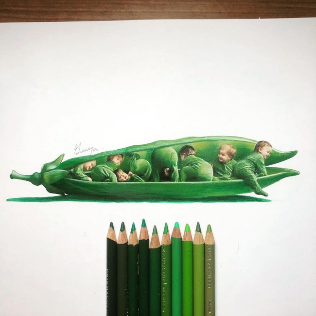 彩鉛畫作品